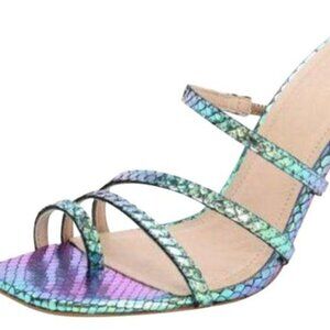 Carvela Kurt Geiger Goddess sandal with iridescent sequins snake embossed